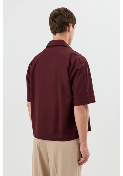 Antioch Boxy Fit Erkek Gömlek Bordo