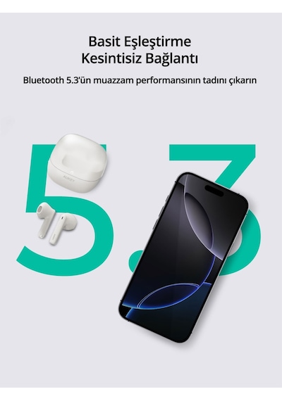 Aukey Ep-m4-wh Kablosuz Kulak İçi Kulaklık - Beyaz
