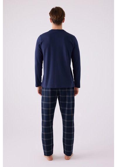 Arnetta 3152 Uzun Kol Erkek Pijama Takımı Lacivert V1 Lacivert