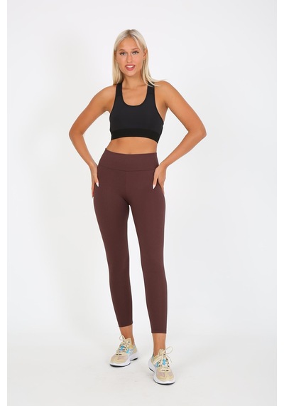 Aurafit Art-4102 Yüksek Bel Fitilli Toparlayıcı İnterlok Beli Kalın Lastikli Kadın Örme Tayt Kahverengi Aurafit Art-4102 Yüksek Bel Fitilli Toparlayıcı İnterlok Beli Kalın Lastikli Kadın Örme Tayt Kahverengi