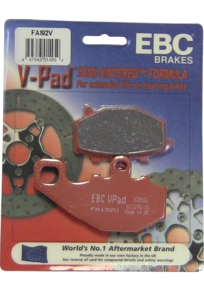 Ebc Fa192v 2007-2014 Kawasaki Kle 650 Versys Uyumlu Arka Fren Balatası Abs Li Yarı Sinterli Balata