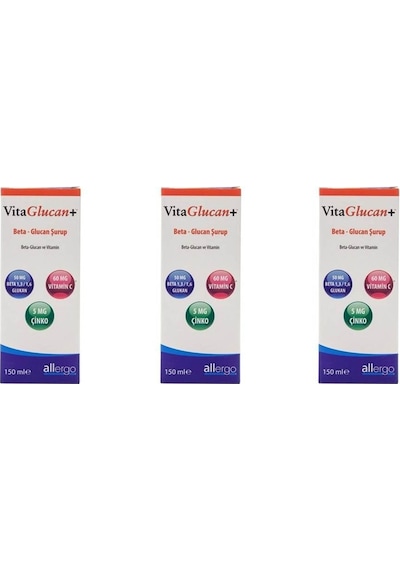 Vitaglucan Betaglucan Şurup 150 ML - 3 Adet
