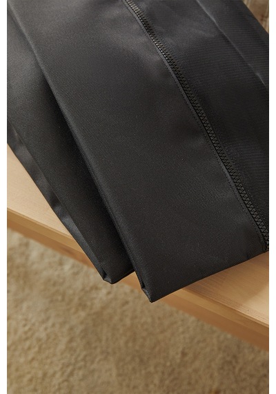 Ocean Home Textile 2'li Siyah Renk Fileli Oxford Kumaş Ayakkabı Düzenleyici Taşıma Çantası Seti 22 X 40 X 9 Cm