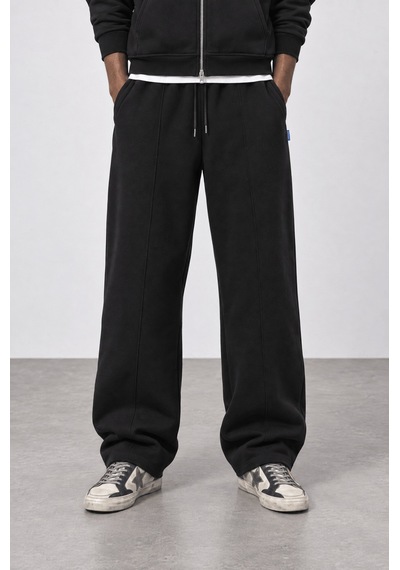 Respire Erkek Basic Panda Baggy Eşofman Altı Siyah