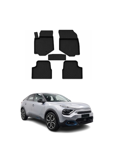 Citroen C4 Suv 2020-2026 Uyumlu 4d Havuzlu Paspas Kauçuk Siyah 5 Parça