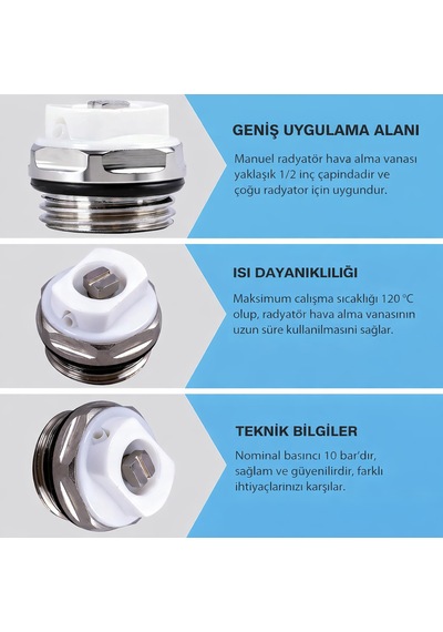 Petek Hava Alma Pürjör Tahliye Tapası Seti 5 Adet Pürjör 2 Adet Hava Alma Anahtarı 5 Adet
