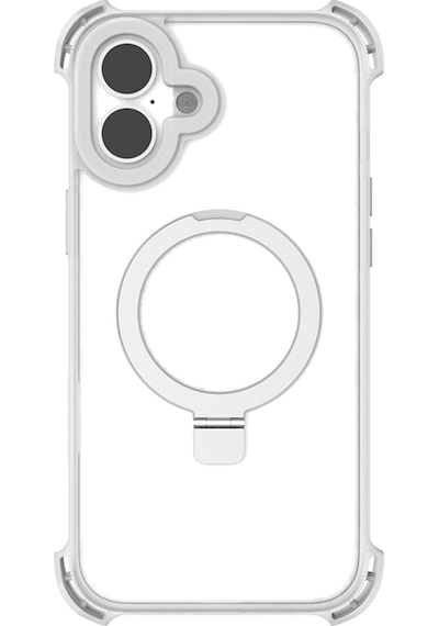 Apple Uyumlu iPhone 16 Kılıf Magsafe Şarj Özellikli Raptic Dual Serisi Şeffaf Standlı Kapak Şeffaf