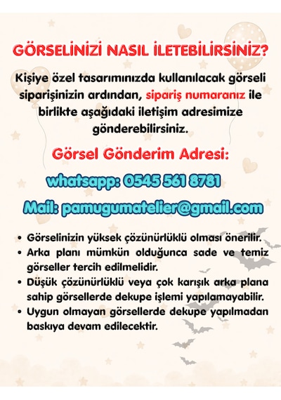 Pamuğum Atelier Kişiye Özel Fotoğraflı Sevimli Ayıcık Tasarım Kartlı Misafirleriniz İçin Doğum Günü Hediyeliği 25 Adet