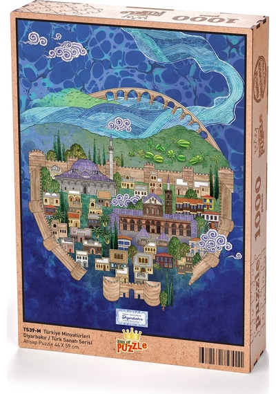 King Of Puzzle Türkiye Minyatürleri Diyarbakır -Puzzle 1000 Parça