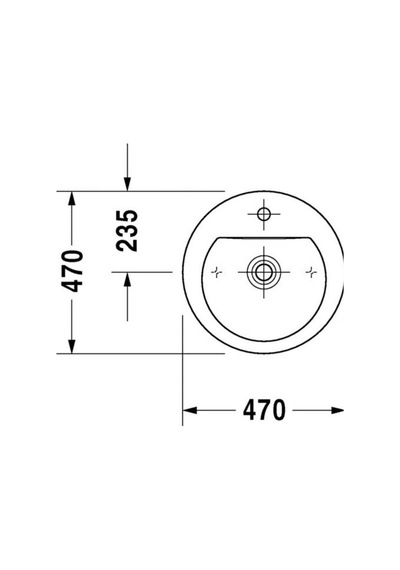 Duravit - Darling New Tezgah Üstü Lavabo Beyaz 47 Cm - 0497470000- Beyaz