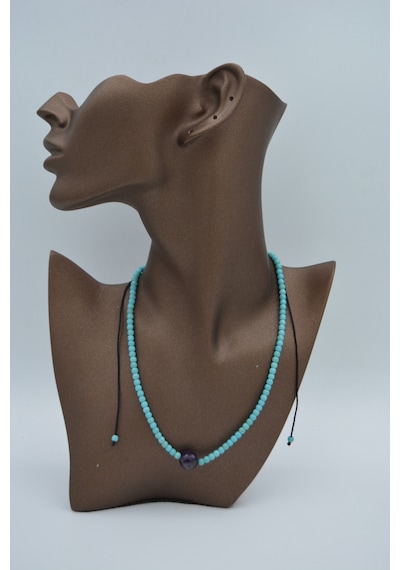 Stoneage Jewellery Lapis Lazuli Ve Turkuaz Doğal Taşlı  Kolye Gümüş