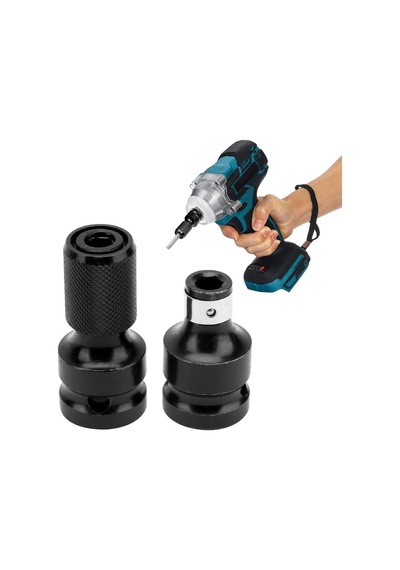 2 Adet Darbeli Matkap Ucu Adaptörü, Uç Tutucu, Lokma Adaptörü, 1/2 İnç 1/4 İnç Uç Adaptörü, Darbeli Matkap A