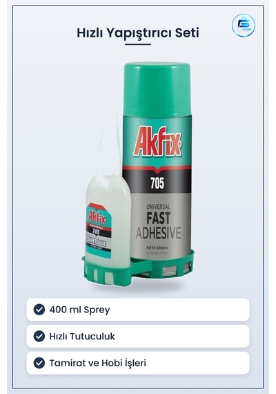Hızlı Yapıştırıcı 400 Ml Sprey Ve Tutkal Seti Hırdavat Tamirat Ho