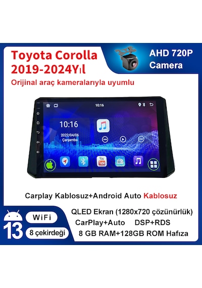 Toyota Corolla 2019-2024 Yıl Multimedya 8-128 Gb Navigasyon