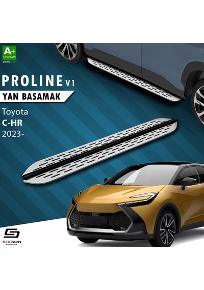 S-dizayn Toyota C-hr 2 Oem Still Pro V1 Aluminyum Yan Basamak 173 Cm 2023 Üzeri A+ Kalite