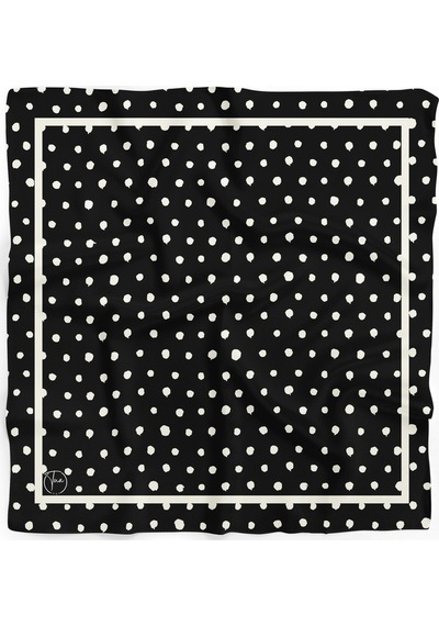 Matmazel Noir Desen Bandana/fular Siyah