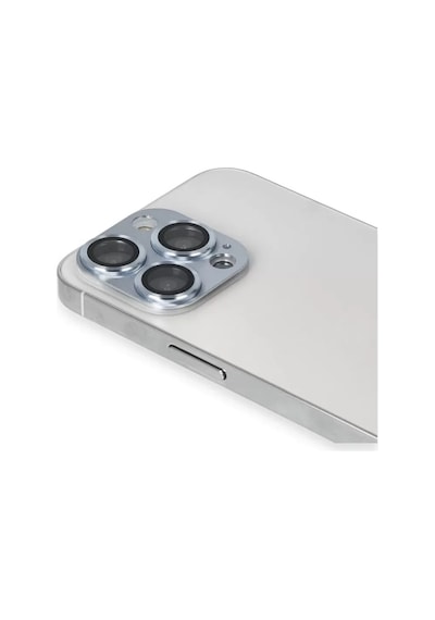 Newface Apple İphone 13 Pro Max Pers Alüminyum Kamera Lens - Sierra Blue Gri