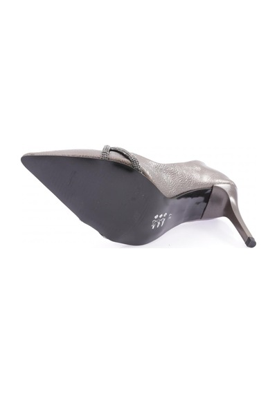 Dgn Akt-01-23y Kadin Silver Taşli Burgu Bantli Abiye Ayakkabi AKT-01-1563-R9669 Platin