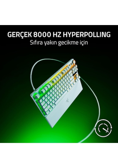 Razer Huntsman V3 Pro Tkl Beyaz Mekanik Oyuncu Klavyesi 8khz Hyperpolling Analog Optik Switch Rapid Trigger Abd Qwerty Rz03-05521000-r3m1