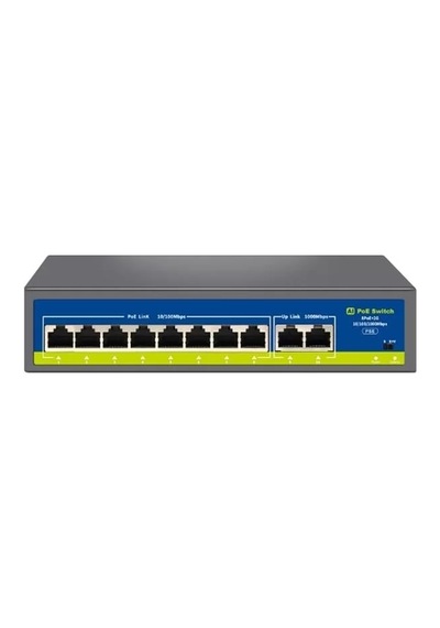 Sh Novacom Nvc-hıf0820gbl-c 8+2 Port Gigabit Uplink Poe Switch 250m Extend Modlu Najmaddin