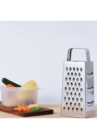 Xesha Paslanmaz Çelik Sebze Ve Meyve Rendesi Taşınabilir Metal Rende 4 Taraflı Kullanım