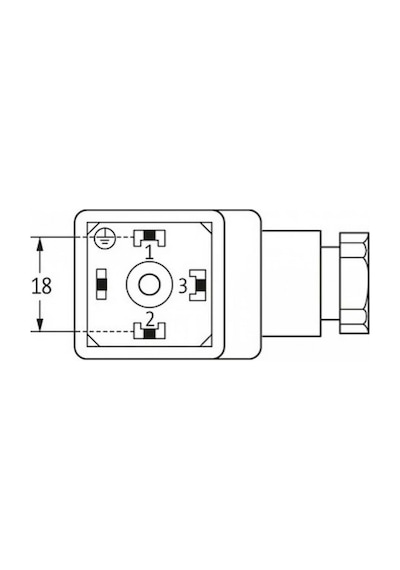 Pnömatik Valf Ventil Ledli Geniş Soket 18mm 24 Ac/dc