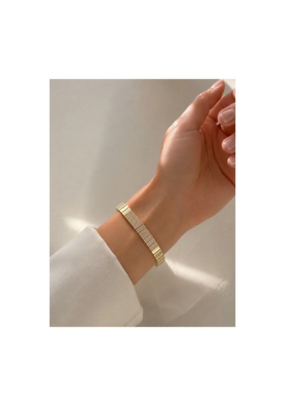 Aster Gold Taşlı Bileklik Bilezik Altın