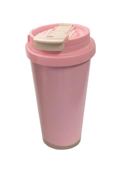 500 Ml Pembe Termos Bardak, Çelik İç Yapı İle Uzun Süre Sıcak 0
