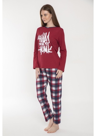 Vishenka Kadın %100 Penye Baskılı Pijama Takımı