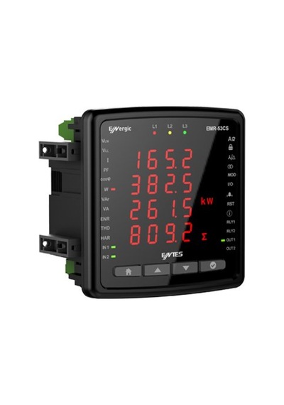 Entes M4966 Emr-04 96x96 Hayalet Led Ekranlı Güç Ve Enerji Ölçer 100-270vac/dc 2 Dijital Giriş 2 Dijital Çıkış