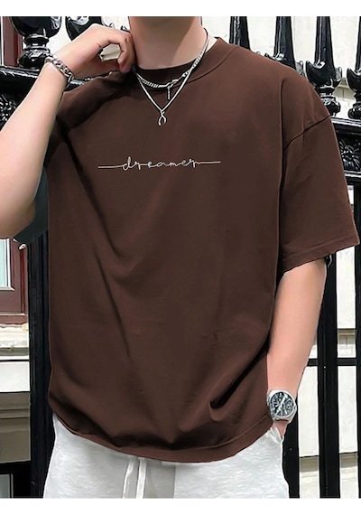 Startmore Erkek Beyaz Dreamer Baskılı Oversize T-shirt Garalio Kahverengi Startmore Erkek Beyaz Dreamer Baskılı Oversize T-shirt Garalio Kahverengi