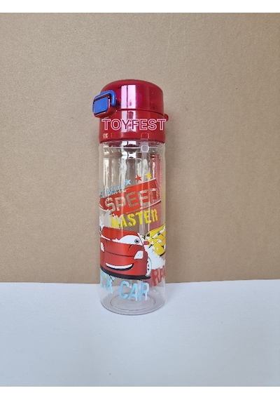 Pipetli Suluk Matara - Kilit Kapaklı Speed Master Car Hızlı Araba Temalı - 500 Ml