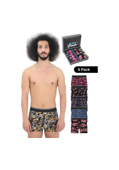 Andredimoda Erkek 6'lı Boxer 1. Sınıf Kumaş Premium Paket Özel Dizayn. Düz Likralı Boxer Şort Çeyizlik Hediyelik Karışık2 Karışık2