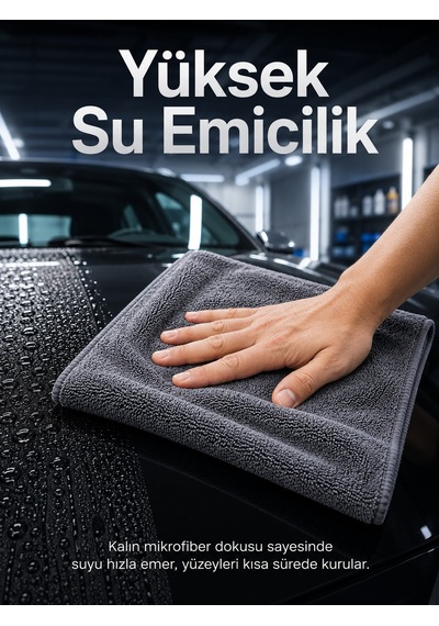 Mikrofiber Tank Bezi Araç İç Ve Dış Temizlik İçin Çizmez Yumuşak Kurulama Bezi - Lisinya