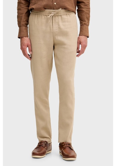 Tommy Hilfiger Keten Tapered Fit Daralan Paça Chino Pantolon Erkek Pantolon Mw0mw42336 Aeg Bej