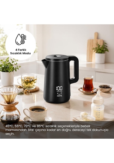 Any Morning Sın2633 Dijital Göstergeli 1.8 Lt Çelik Su Isıtıcı