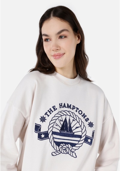 Colin's Colins Comfort Fit Kadın Baskılı Beyaz Sweatshirt Cl1067957 Q1.v1 Ofw Beyaz
