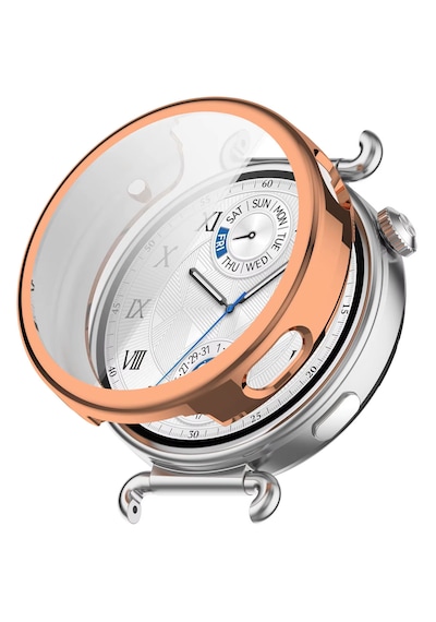 Forzacase Huawei Watch Gt6 41mm İle Uyumlu Önü Kapalı Ekran Korumalı Silikon Kılıf - Fc010 Rose Gold