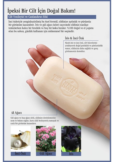 Philosophia Cream Aydınlatıcı ve Nemlendirici İnci Özü İris Gül Ağacı Katı Sabun 250 G