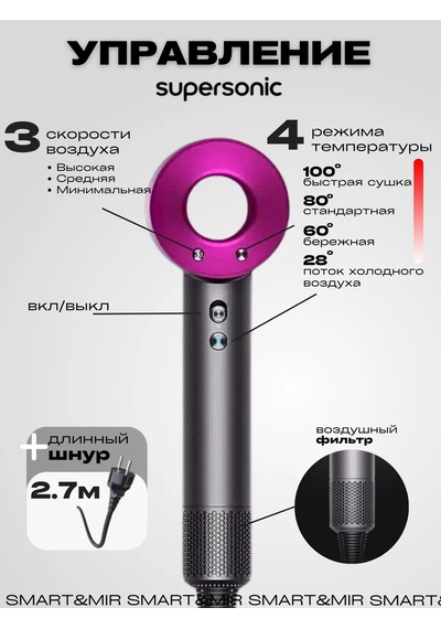 Profesyonel Güçlü Saç Kurutma Makinesi Supersonic Hd15 347687900
