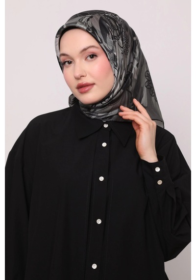 Levidor Kristal Eşarp Esinti Desen Siyah