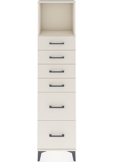 Arges Dolap Tek Raflı 6 Çekmeceli 44x30x182 Aytaşı-aytaşı Aytaşı
