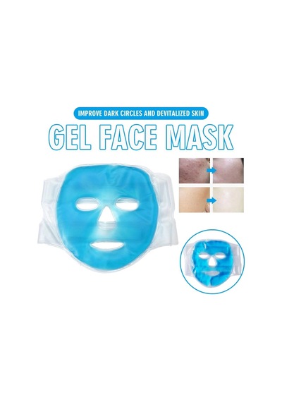 Jel Buz Paketi Yüz Maskesi Ağrısı Yastık Kozmetik Maske + Çift Taraflı Cilt Fırçası