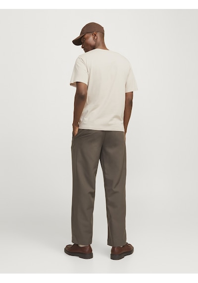 Jack & Jones Jack Jones Yazılı Erkek Bisiklet Yaka Tişört 12151955 Bej