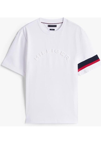 Tommy Hilfiger Erkek Insert T-shirt Beyaz
