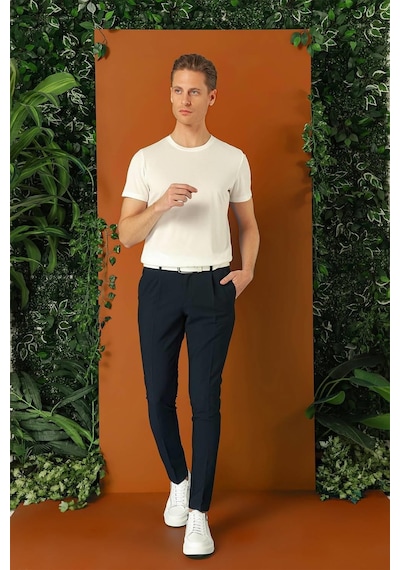 Efor Comfort Fit Gofre Kumaş Pileli Pamuk Casual Lacivert Pantolon P 1148 Lacivert Efor Comfort Fit Gofre Kumaş Pileli Pamuk Casual Lacivert Pantolon P 1148 Lacivert