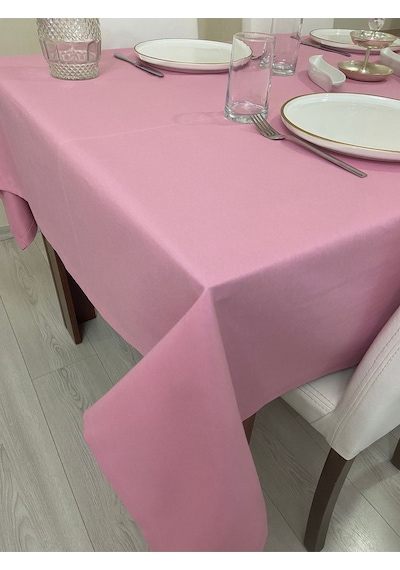 Sıvı Geçirmez Dertsiz Masa Örtüsü Pembe