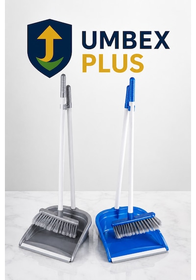 Umbex Plus- Saplı Faraslı Cok Amaclı Haznelı Süpürge Seti Çok Renklı