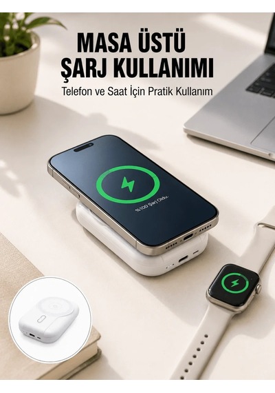 Ers Akıllı Saat Ve Telefon Uyumlu 4 Ü 1 Arada Powerbank 10000 Mah Yeni Nesil Çok Renkli 57899026