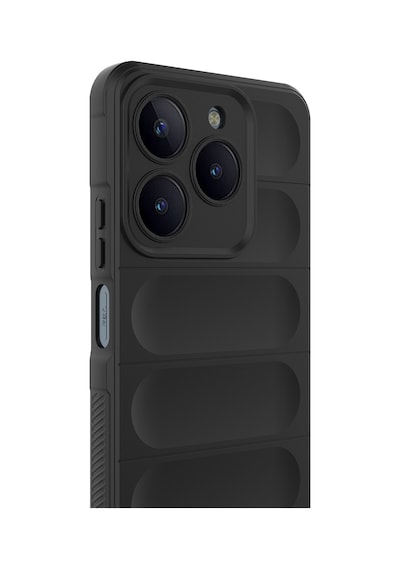 Realme C63 Kılıf Kamera Korumalı Esnek Silikon Parmak Şeritli Pazarplus Siyah